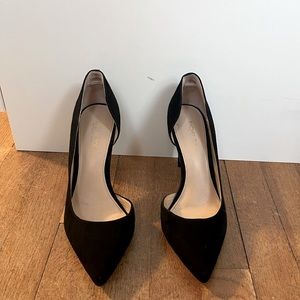 Rachel Zoe Black Suede D’Orsay Pumps